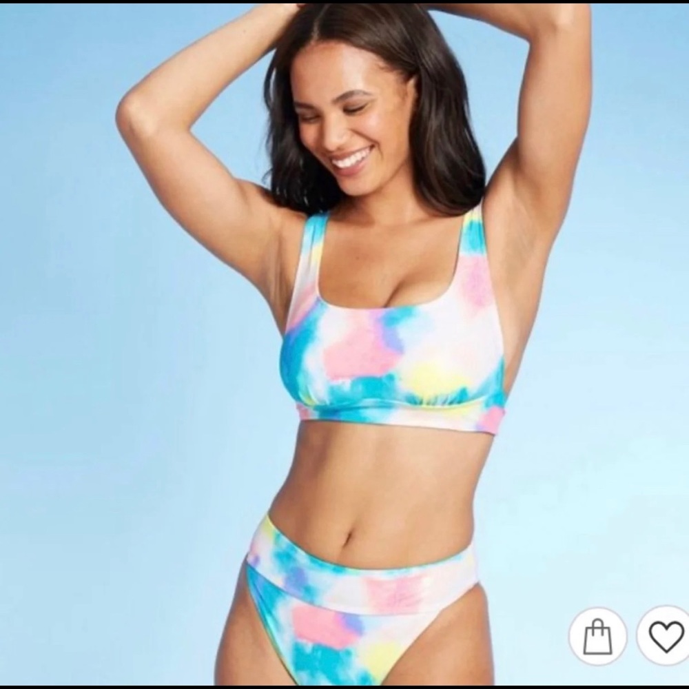 Metallic Tie dye bikini